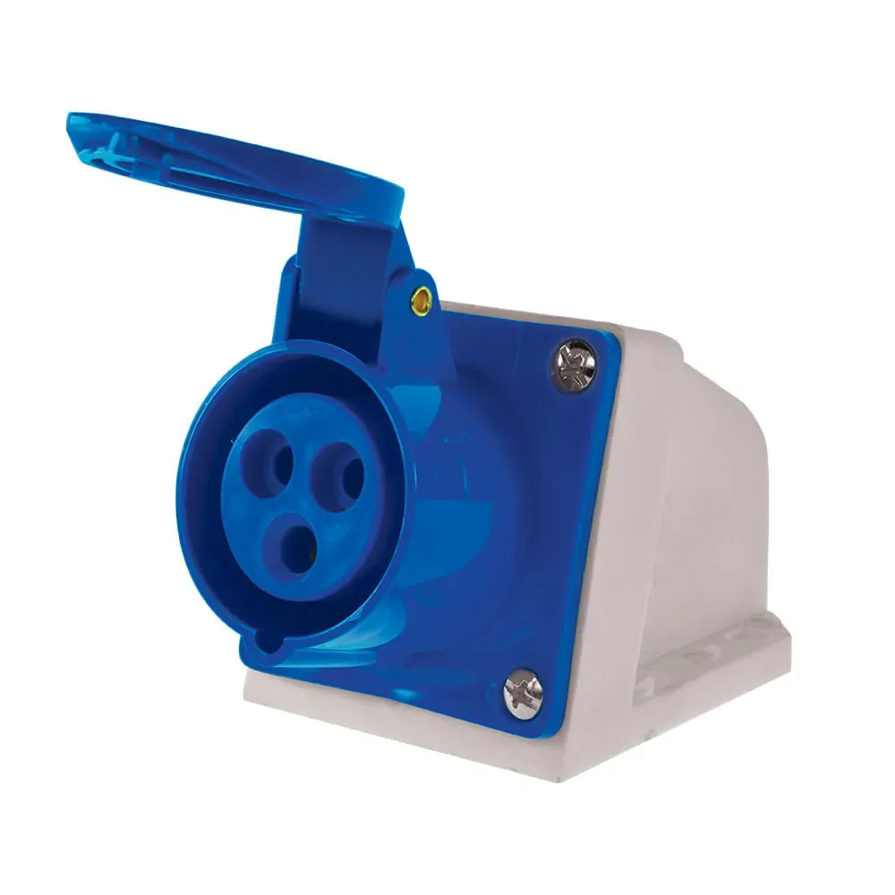 ENCHUFE IND. HEMBRA SOBRE. 32A 220V 2P+T IP44 123