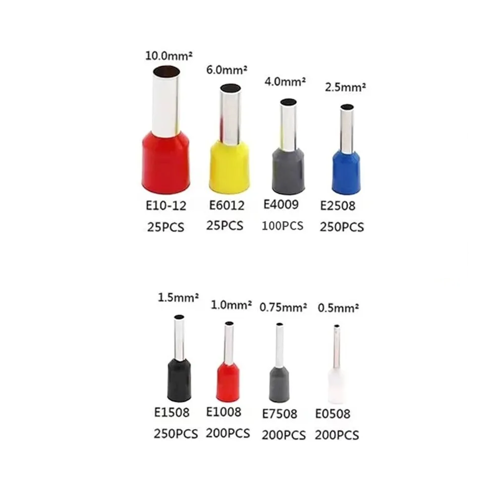 FERRULE AISLADO  6MM COLOR NEGRO E6012 (100PCS)