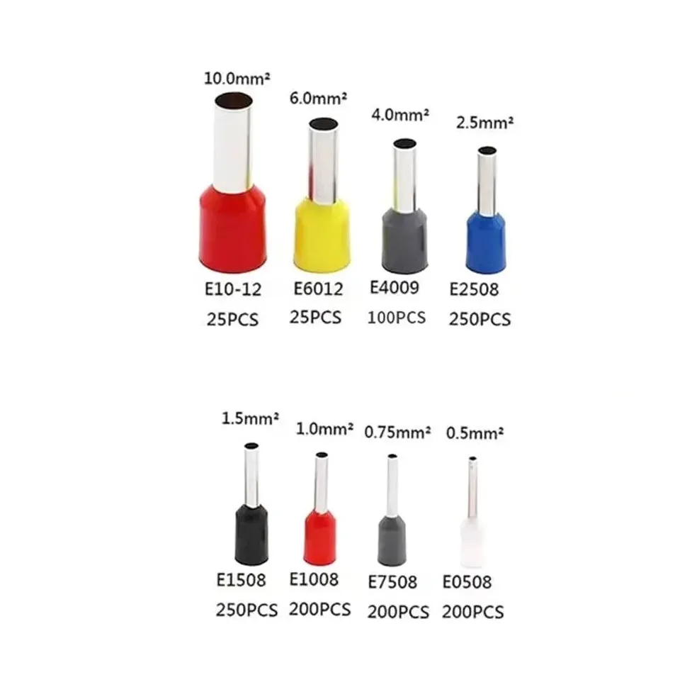 FERRULE AISLADO  6MM COLOR NEGRO E6012 (100PCS)